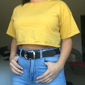 forever 21 yellow crop top.